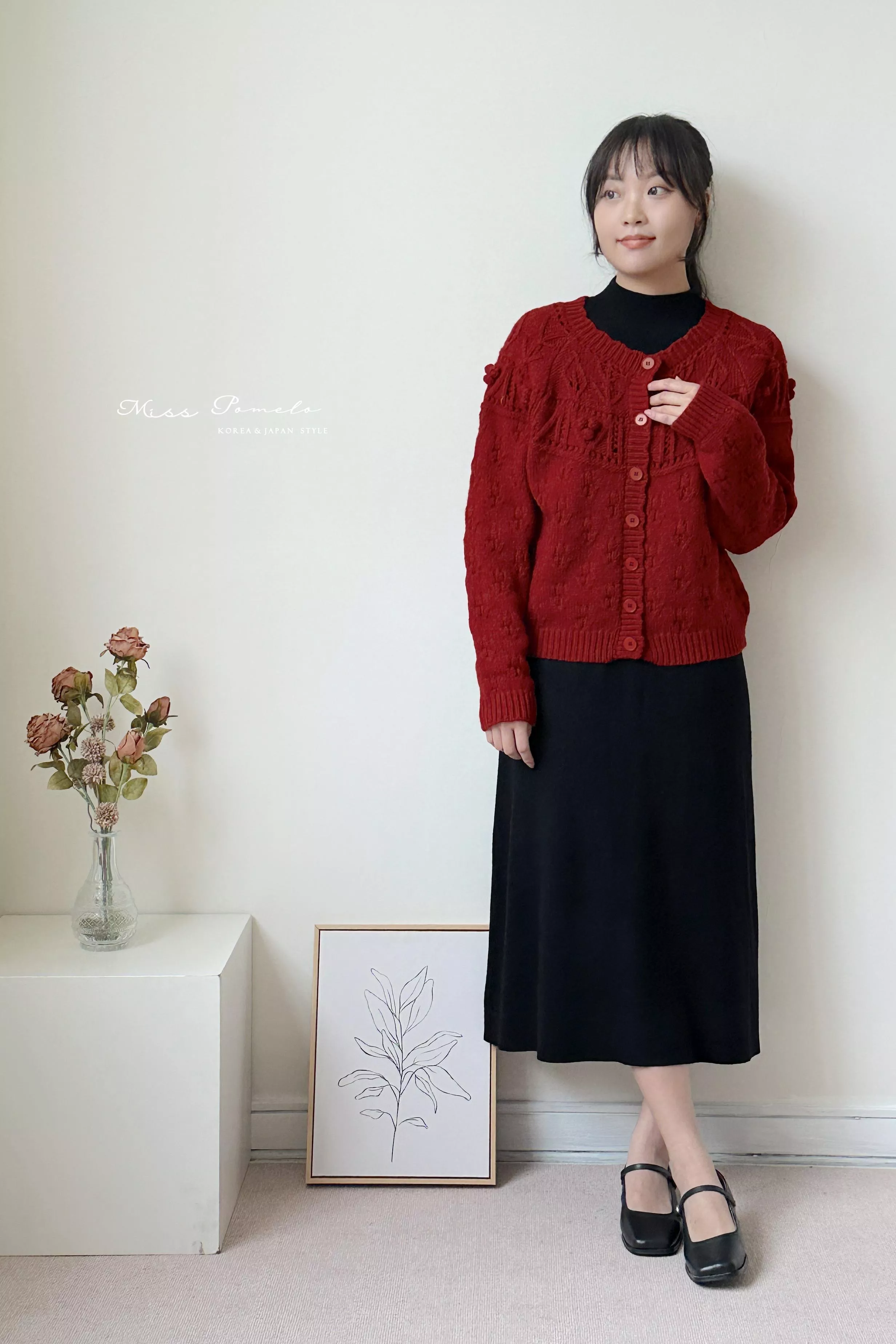 毛衣外套｜森林果園。日系復古溫暖手工立體球球鏤空編織針織外套