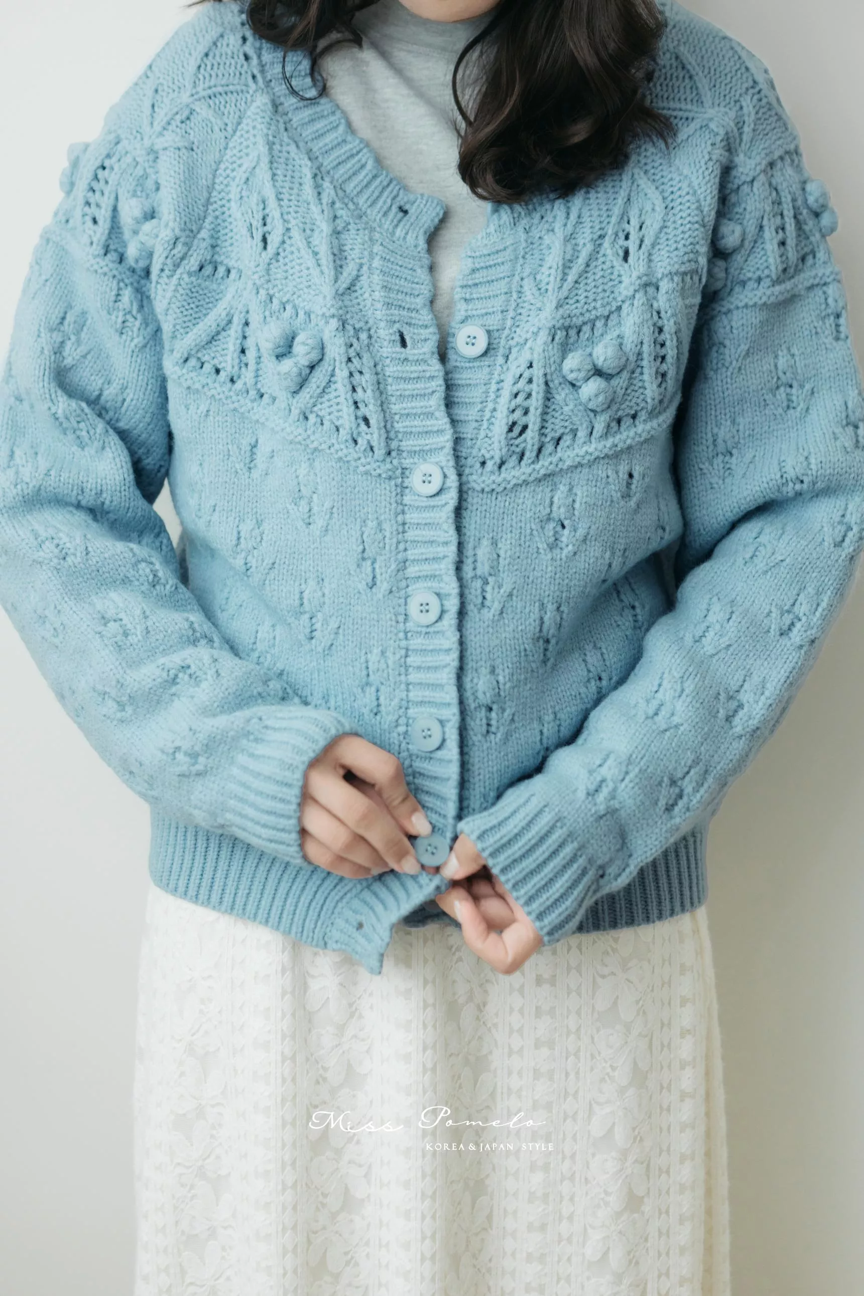毛衣外套｜森林果園。日系復古溫暖手工立體球球鏤空編織針織外套
