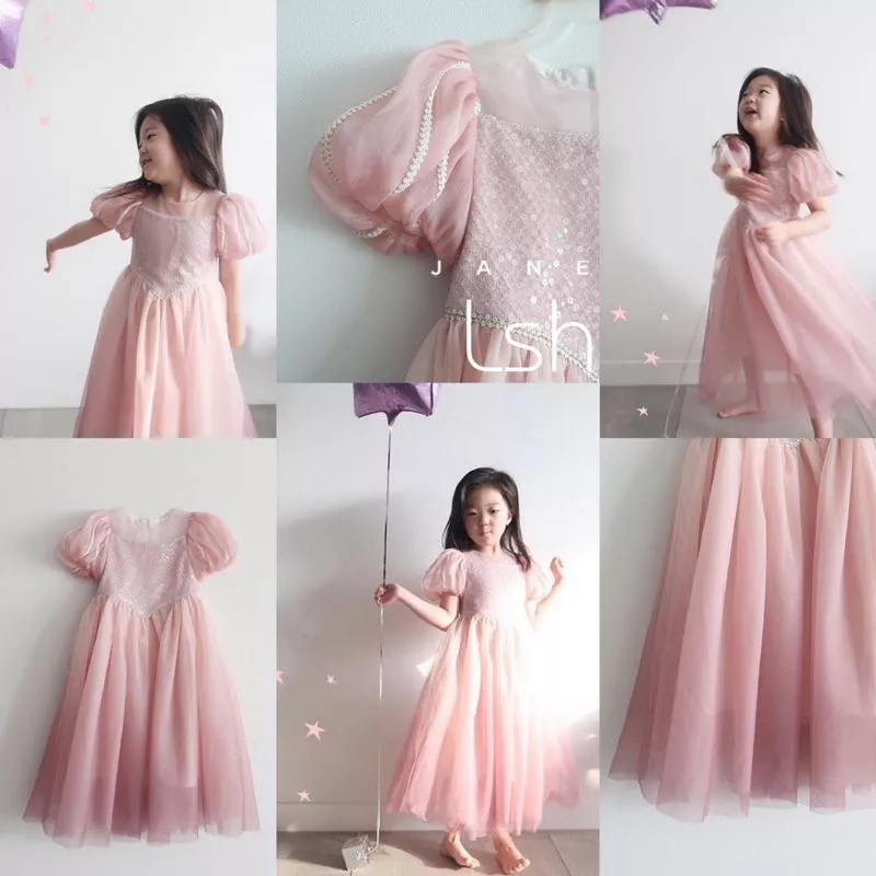 𝙨𝙥𝙧𝙞𝙣𝙜 🎀韓系小歐尼 女童粉色洋裝 冰雪奇緣2艾莎公主裙 迪士尼公主裙現貨 女童生日禮服 女童畢業禮服