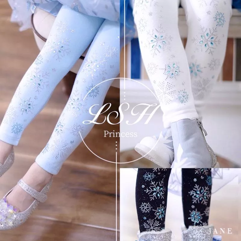 現貨🇹🇼冰雪女王奇緣2艾莎內搭褲 艾莎褲子 奇緣2艾莎長褲 女童正韓內搭褲 女童韓版內搭褲 女童公主裝內搭褲