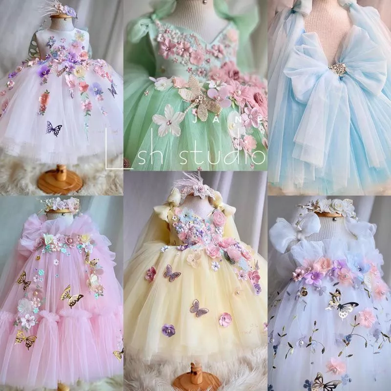 夢幻公主 花編🌼2025 幼稚園畢業典禮洋裝 女童白色洋裝