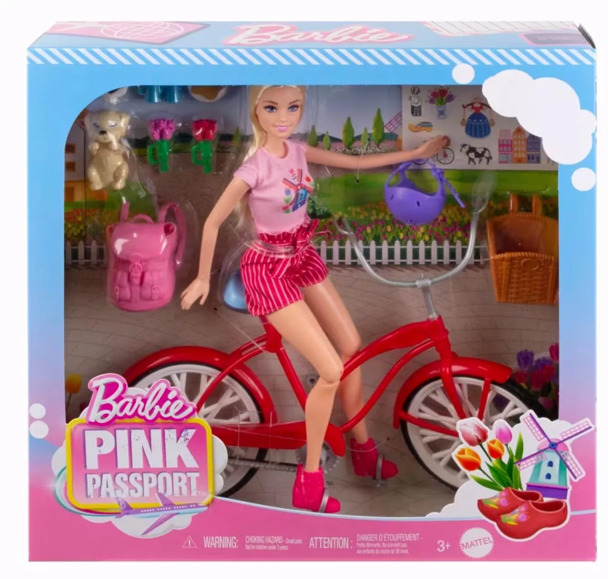 Barbie 芭比 粉紅護照系列 - 跟著芭比去荷蘭! 腳踏車遊戲組