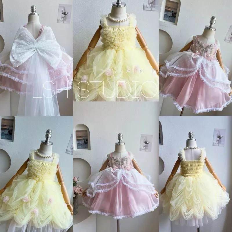 幼兒園畢業禮服ღ𝗅𝗌𝗁 𝗉𝗋𝗂𝗇𝖼𝖾𝗌𝗌ღ女童公主裝 迪士尼公主裙 夢幻公主裙 女童禮服 鋼琴表演服 幼兒園角色扮演服