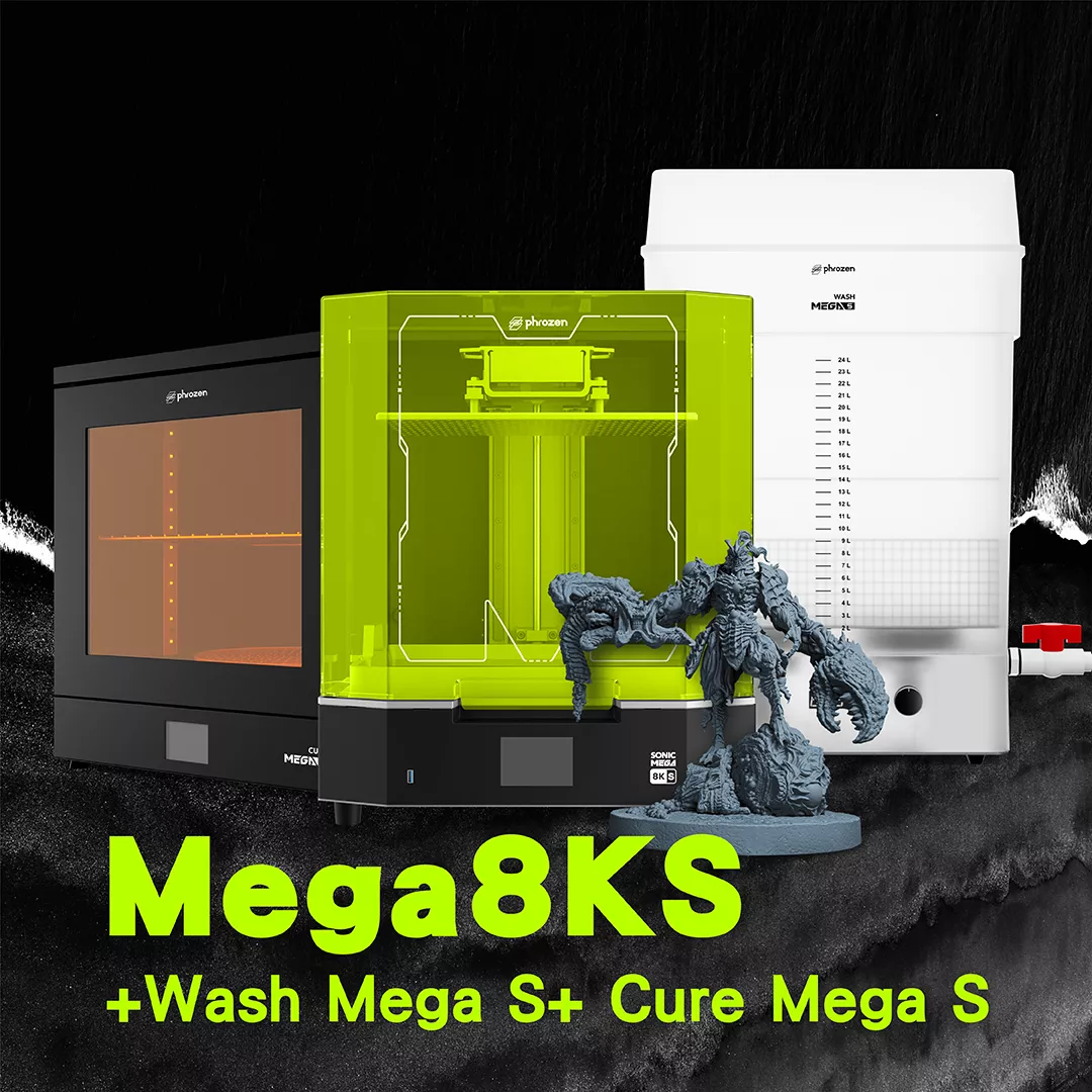 Mega 8K S 3D 列印機+Wash Mega S+Cure Mega S!|大全配組合方案