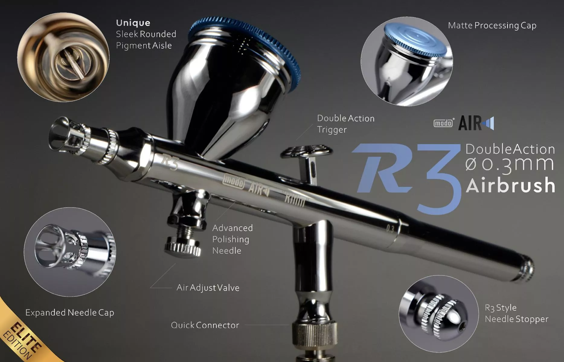 modoAIR R3｜高階細節塗裝噴筆