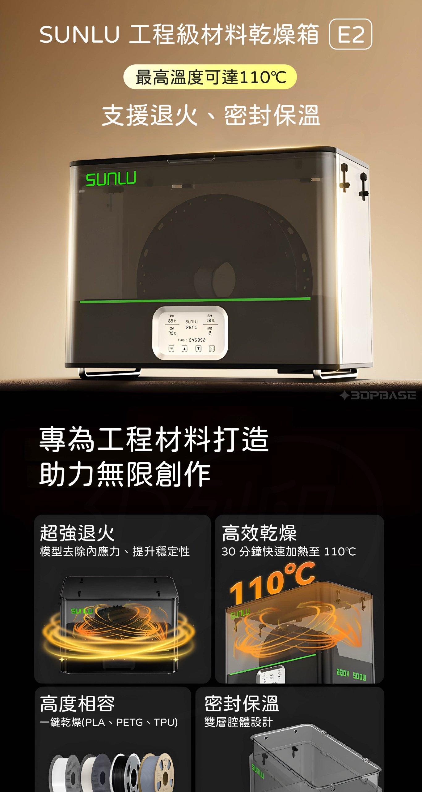 SUNLU E2 線材烘乾機 介紹