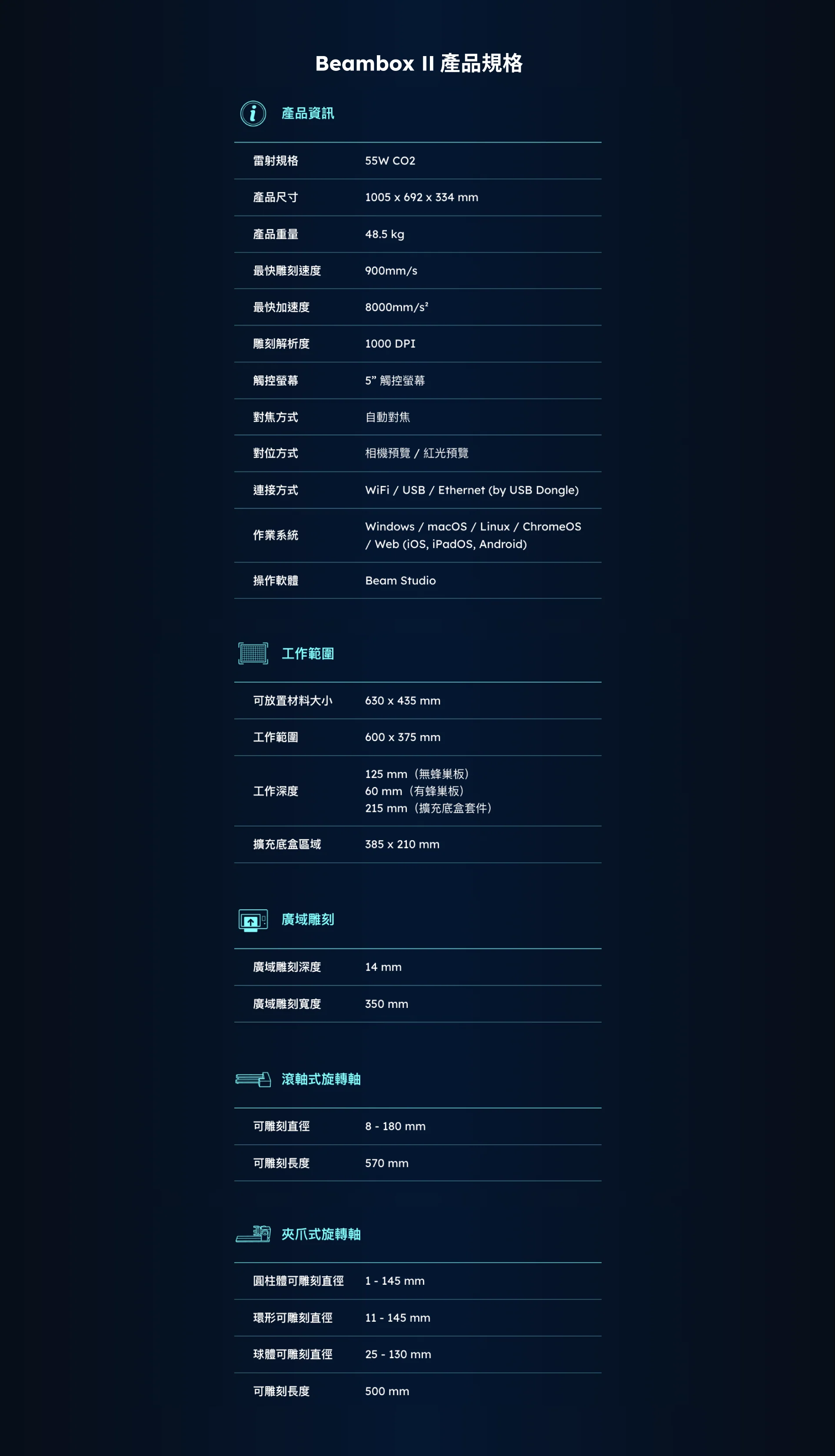 FLUX Beambox II (55W) 介紹 FLUX Beambox II (55W) 介紹