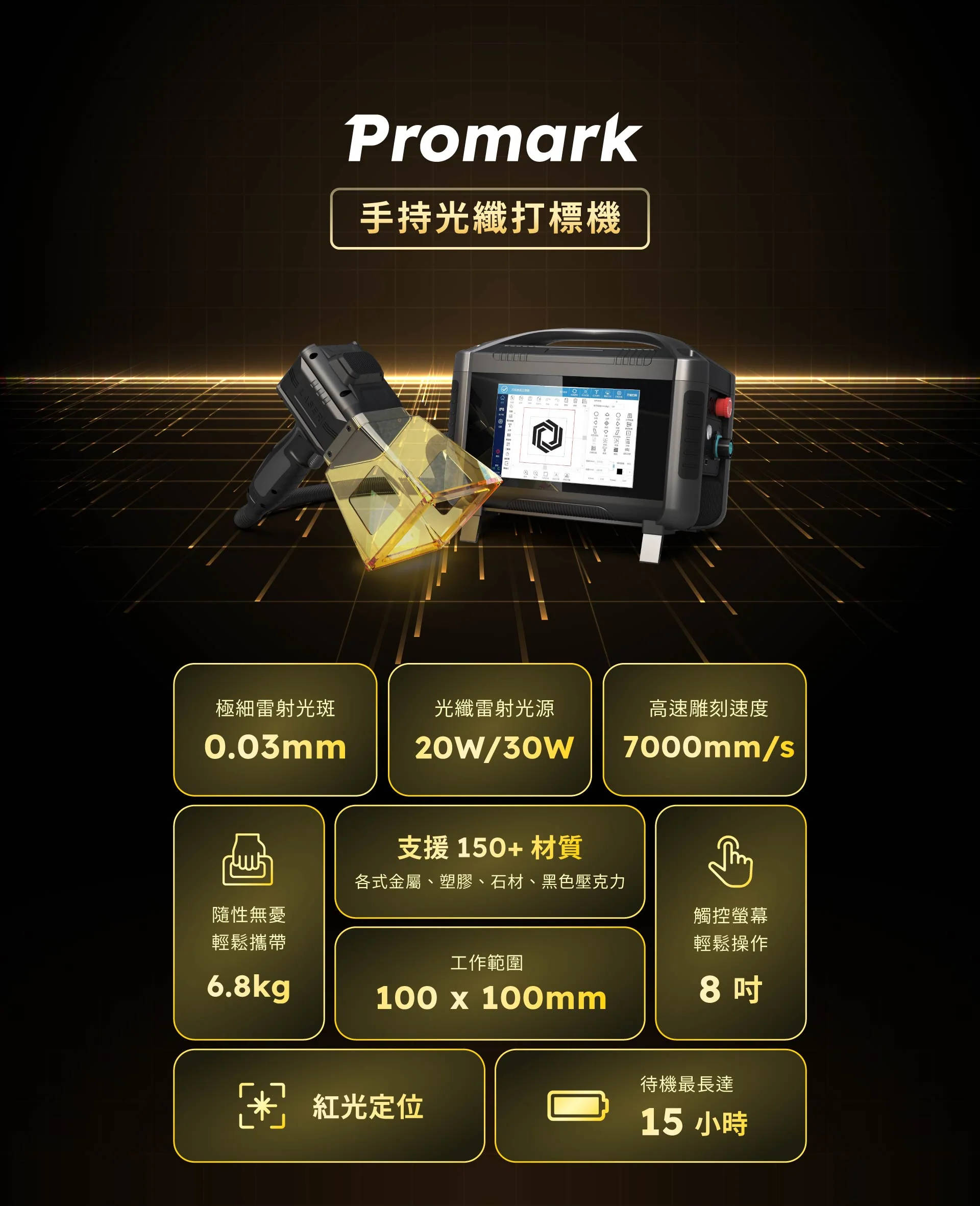 FLUX Promark 手持光纖打標機 介紹