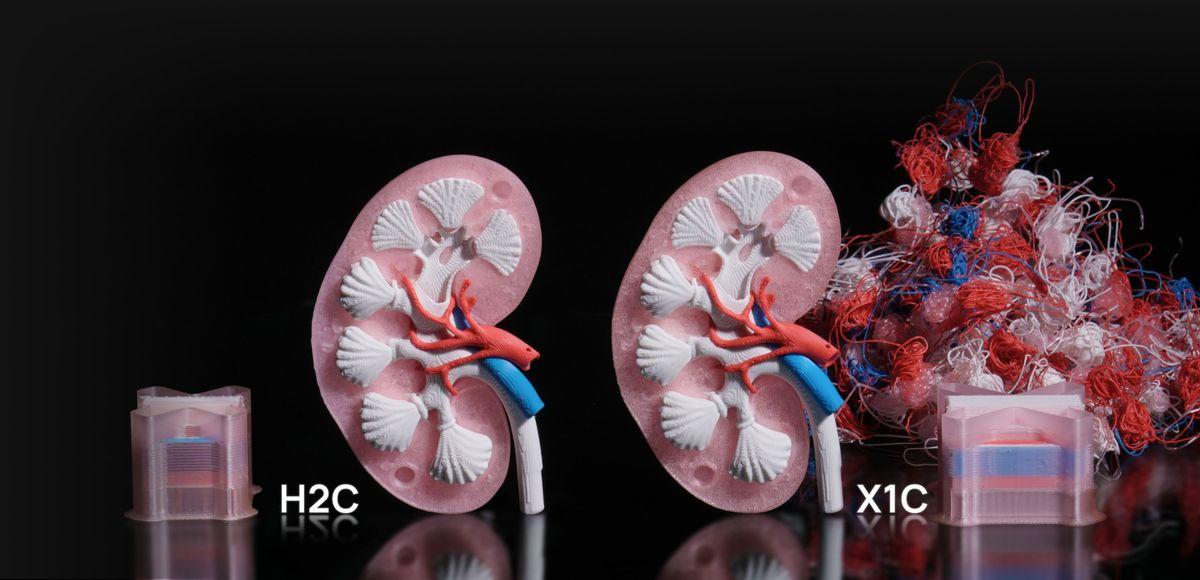 H2C|多色列印廢料更少 Bambu Lab H2C Vortek 多色列印廢料比較