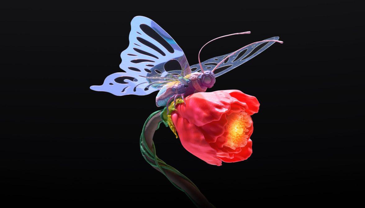 Bambu Lab H2D 應用作品 仿生蝴蝶燈