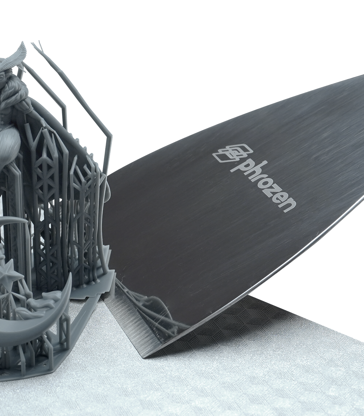Phrozen 3D 列印工具組 金屬刮刀移除載台模型