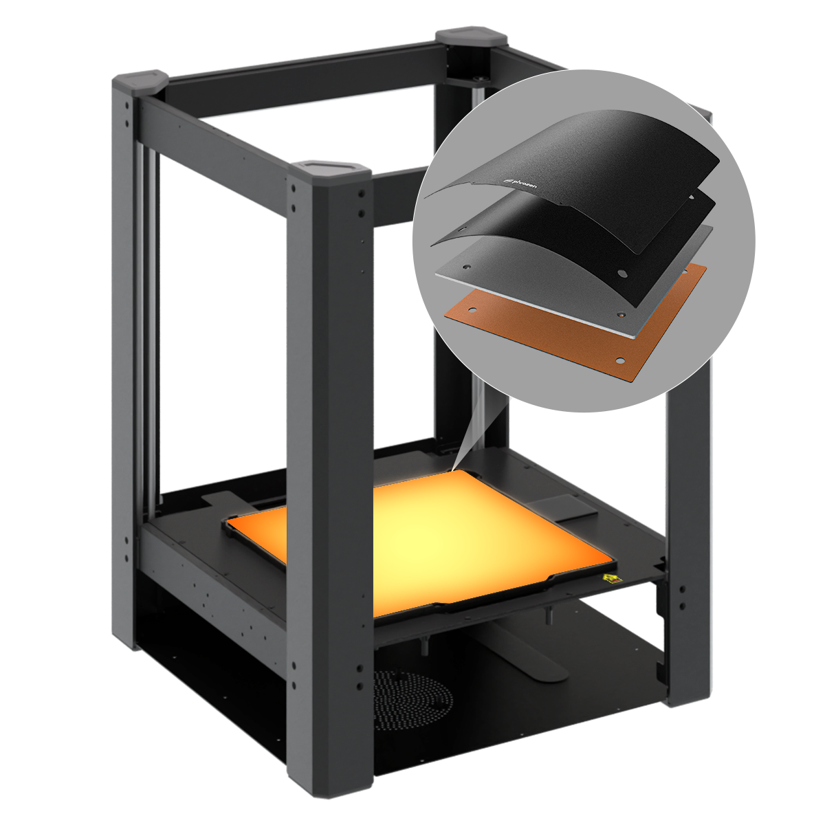 Phrozen ARCO FDM 3D 列印機 四層加厚熱床