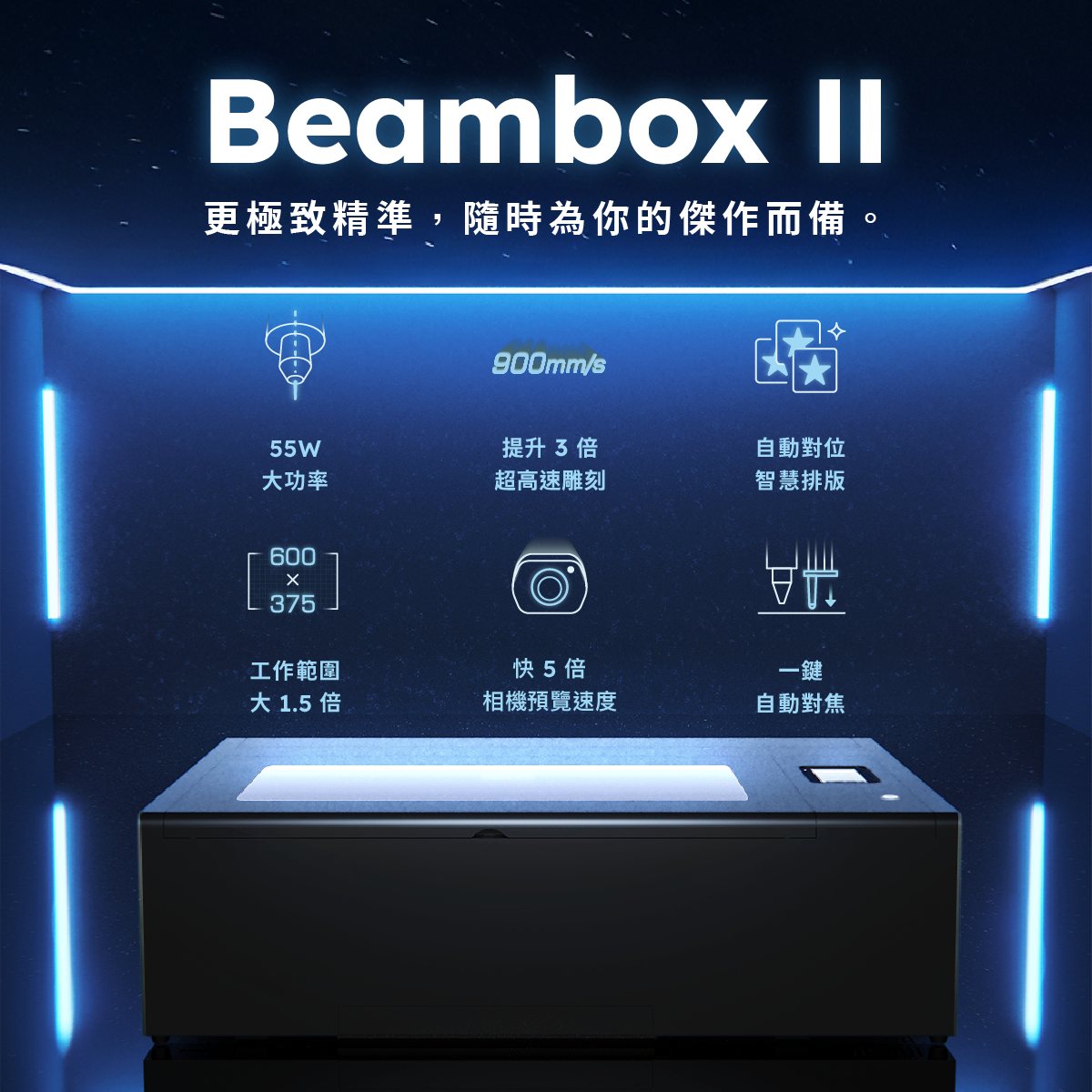 FLUX Beambox II 55W CO2 雷射切割機