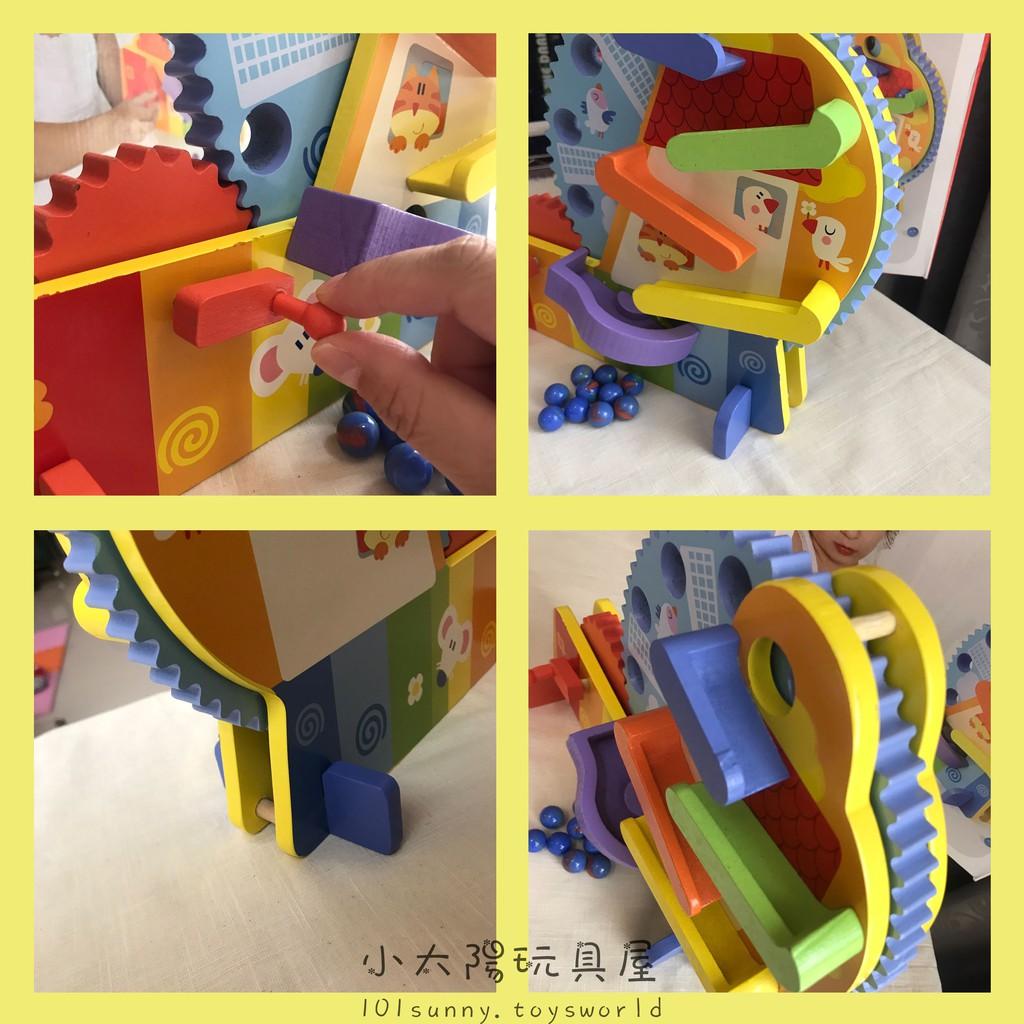 木製滾珠摩天輪 木質滑道樂園 幼兒益智手眼訓練玩具 A043