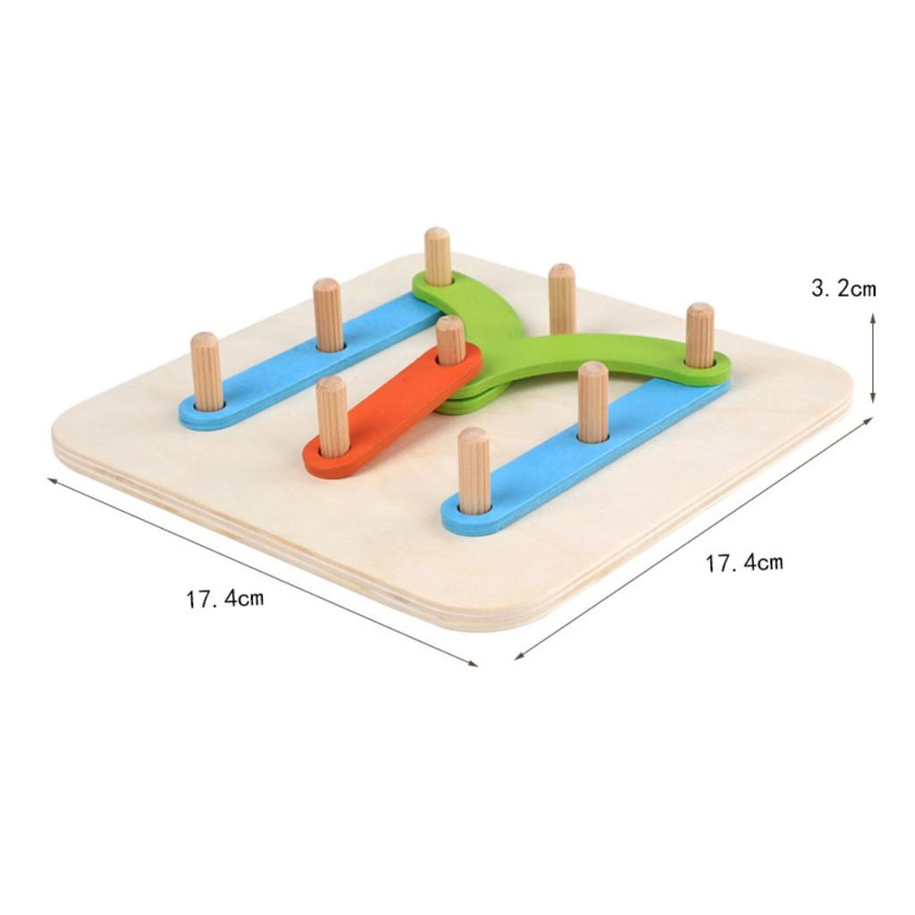木製英文字母數字形狀套柱 木制木質創意積木智慧盤幾何空間套柱五套柱邏輯思考 8115