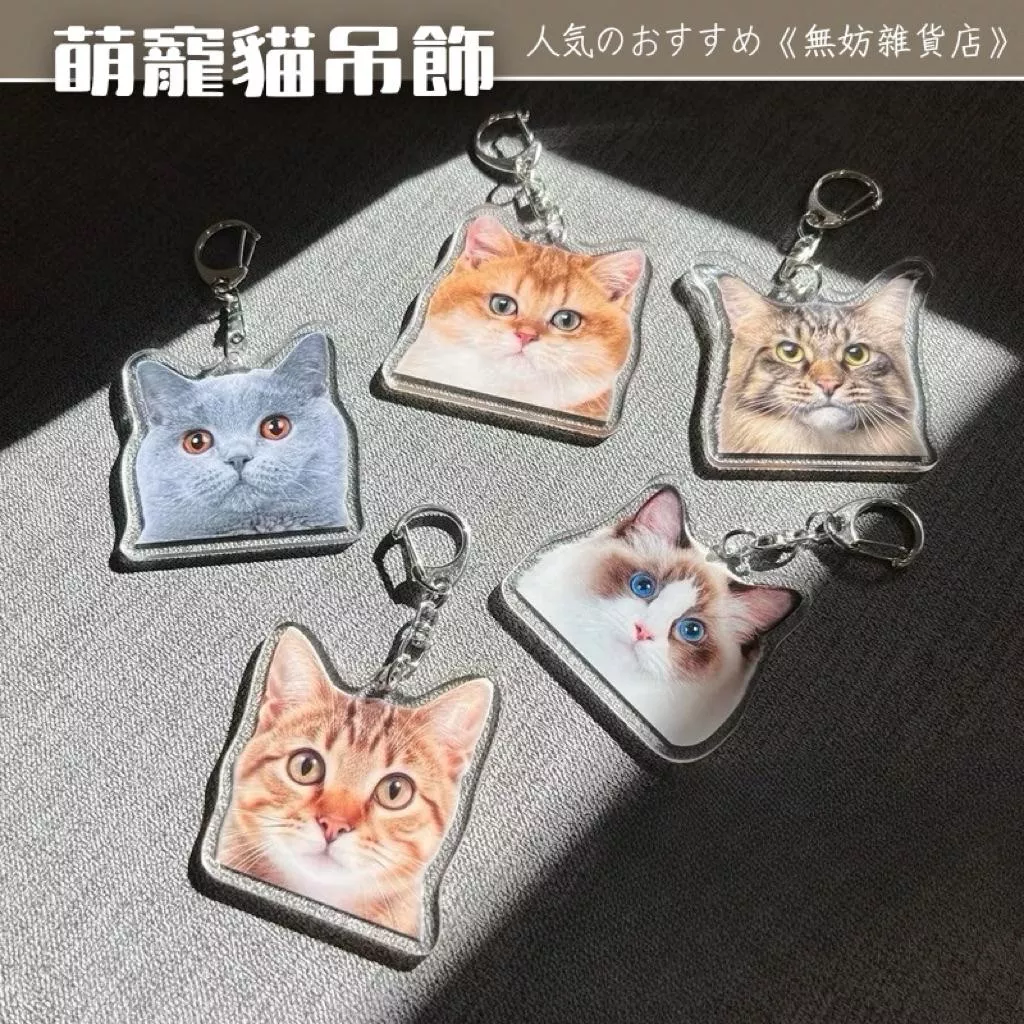 ღ無妨雜貨店ღ 萌寵貓貓鑰匙扣 鑰匙圈吊飾 壓克力鑰匙圈 貓咪吊飾