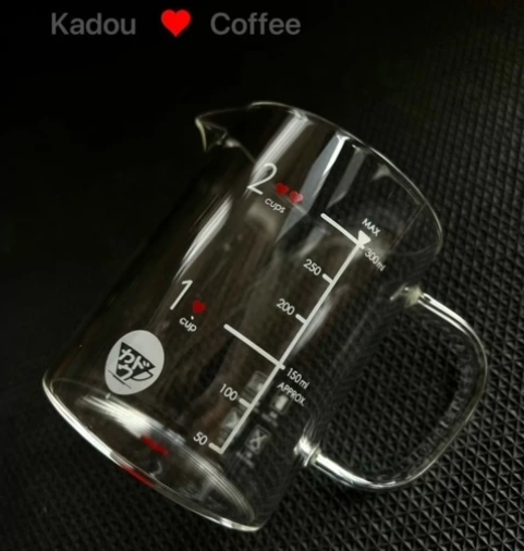 KADOU 小心點咖啡壺 量杯式耐熱玻璃刻度下壺 350cc 星芒濾杯咖啡壺