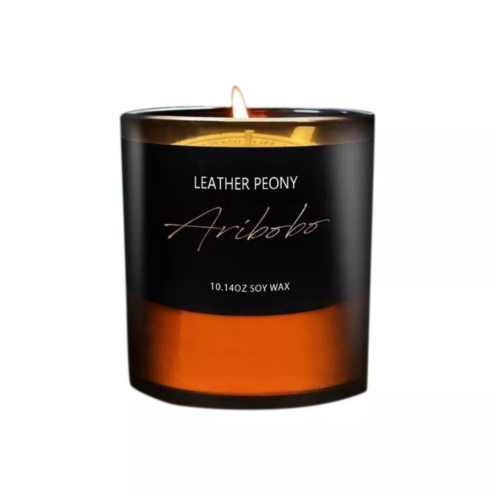 ARIBOBO 琥珀系列香氛蠟燭-皮革牡丹300g