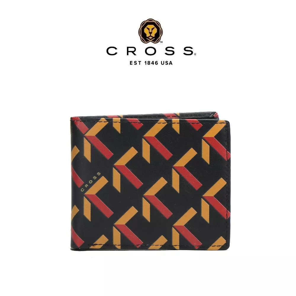 【CROSS】限量1折 頂級小牛皮8卡皮夾 路易系列 全新專櫃展示品 (黑色)