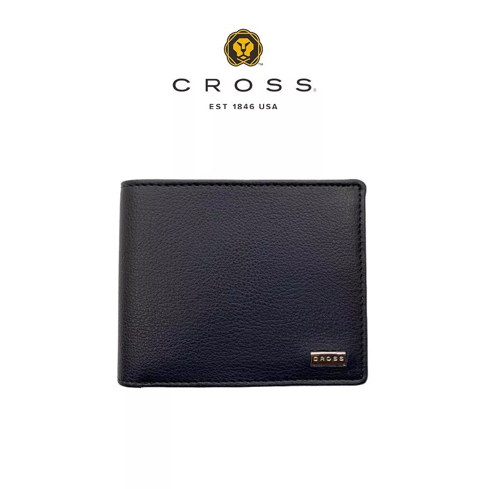 【CROSS】頂級NAPPA小牛皮8卡皮夾 艾維斯系列 (深藍色)
