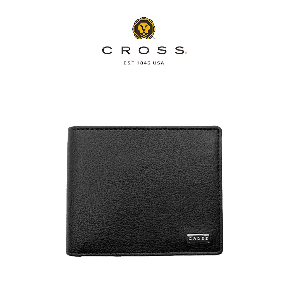 【CROSS】頂級NAPPA小牛皮8卡皮夾 艾維斯系列 (黑色)