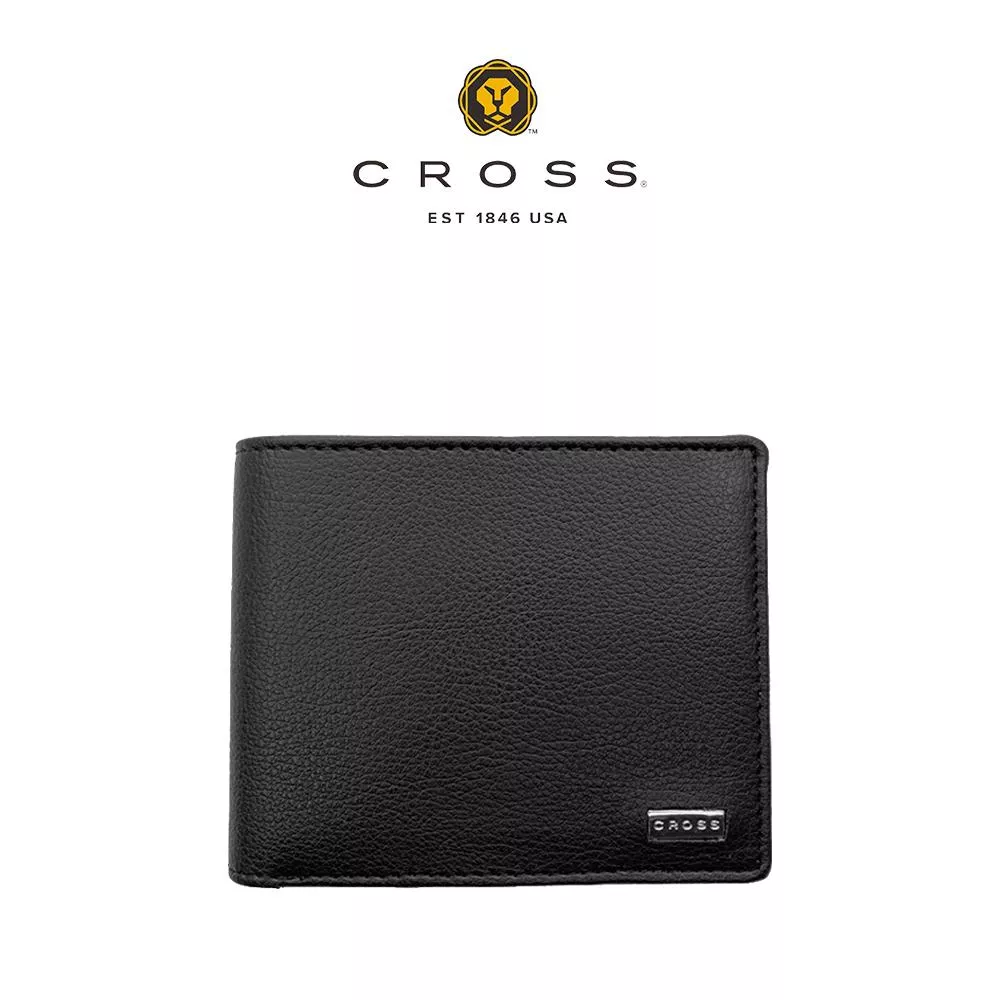 【CROSS】頂級NAPPA小牛皮8卡皮夾 艾維斯系列 (黑色)