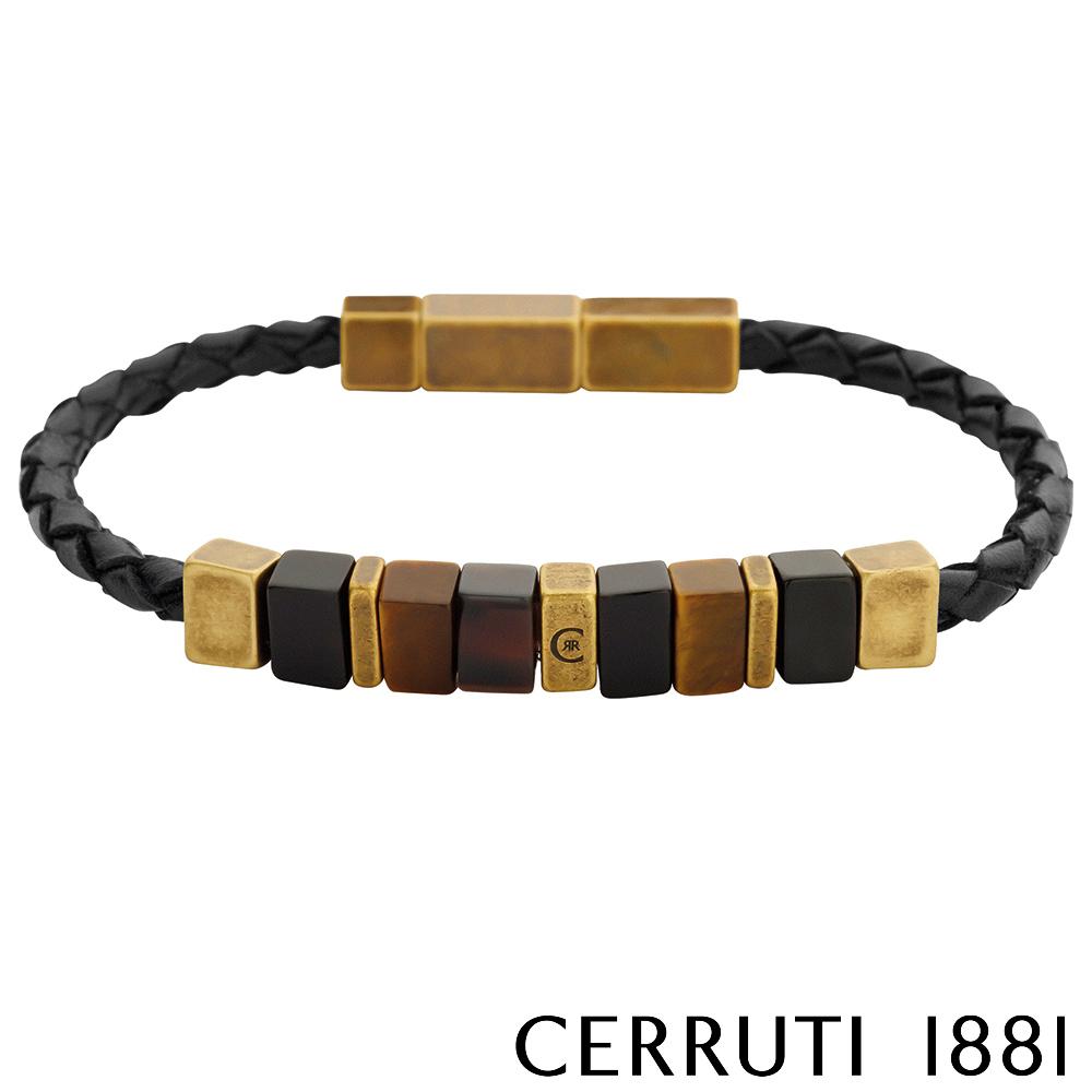 【Cerruti 1881】限量2折 經典編織不銹鋼扣手環 全新專櫃展示品(CB1401)