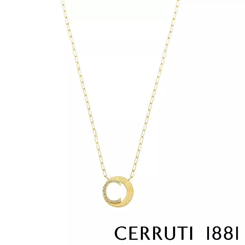 【Cerruti 1881】義大利經典PLEAT項鍊 (CN1002 玫瑰金)