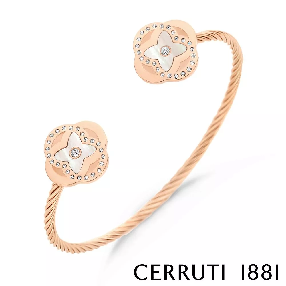 【Cerruti 1881】義大利經典FLORA手環 (CG1203 玫瑰金)