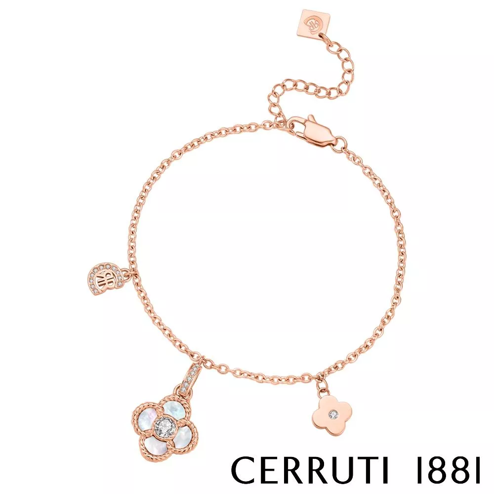 【Cerruti 1881】義大利經典PETALOS手鍊 (CB5103 玫瑰金)