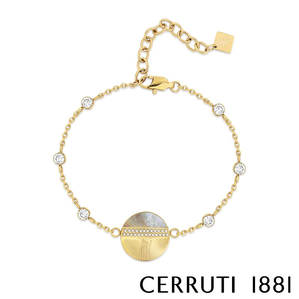 【Cerruti 1881】限量2折 義大利經典FRAGANCIA手鍊 全新專櫃展示品(CB0202 金色)