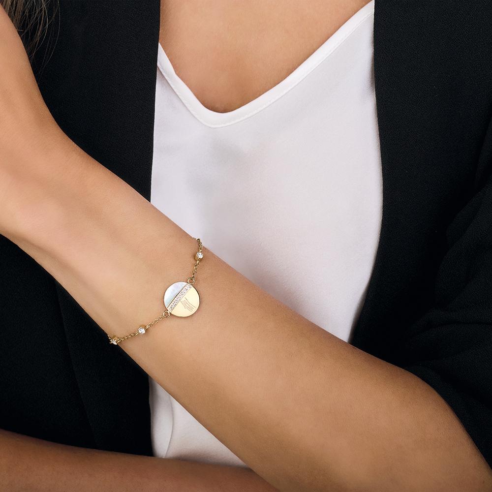 【Cerruti 1881】限量2折 義大利經典FRAGANCIA手鍊 全新專櫃展示品(CB0202 金色)
