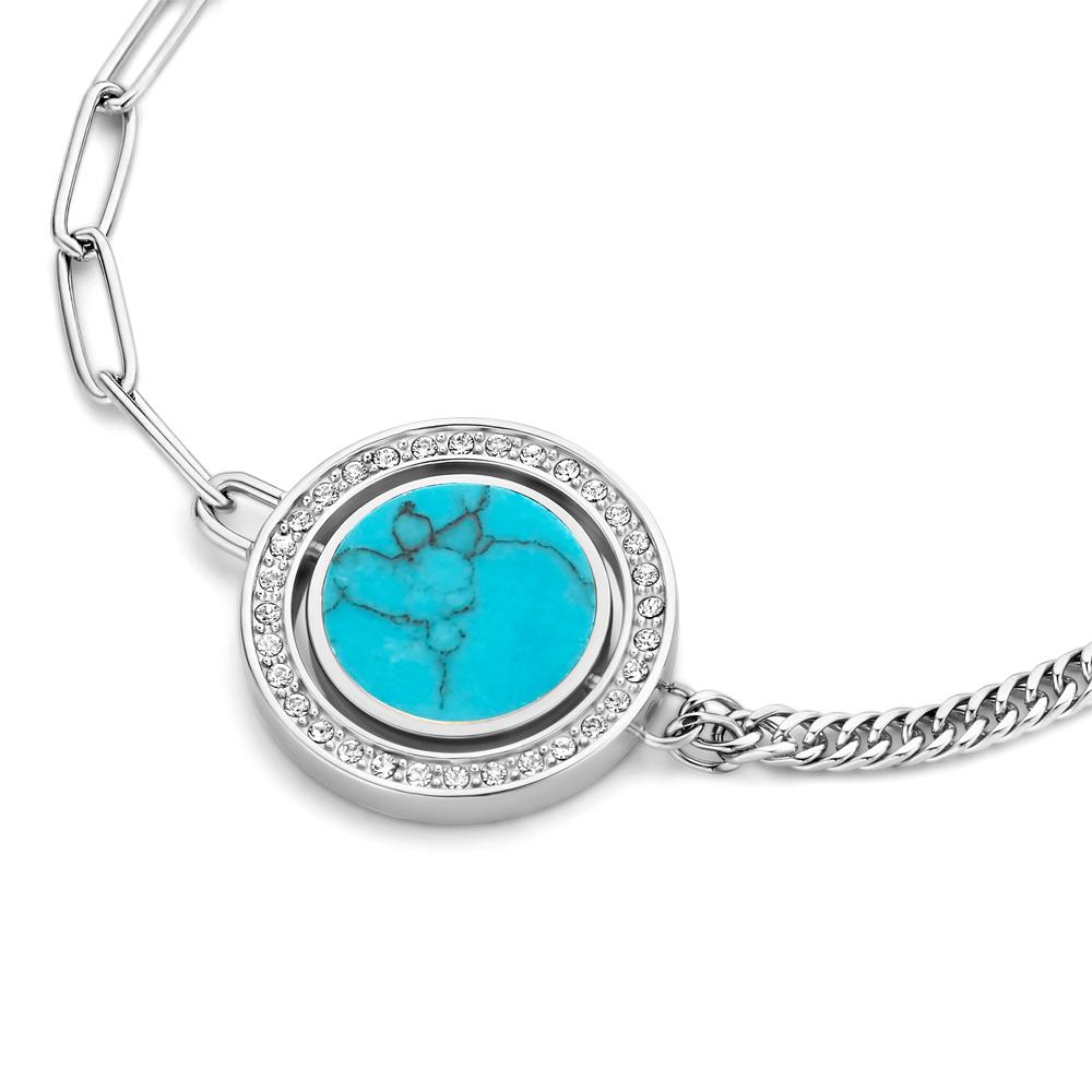 【Cerruti 1881】限量2折 義大利經典TURQUOISE手鍊 全新專櫃展示品(CN0101)