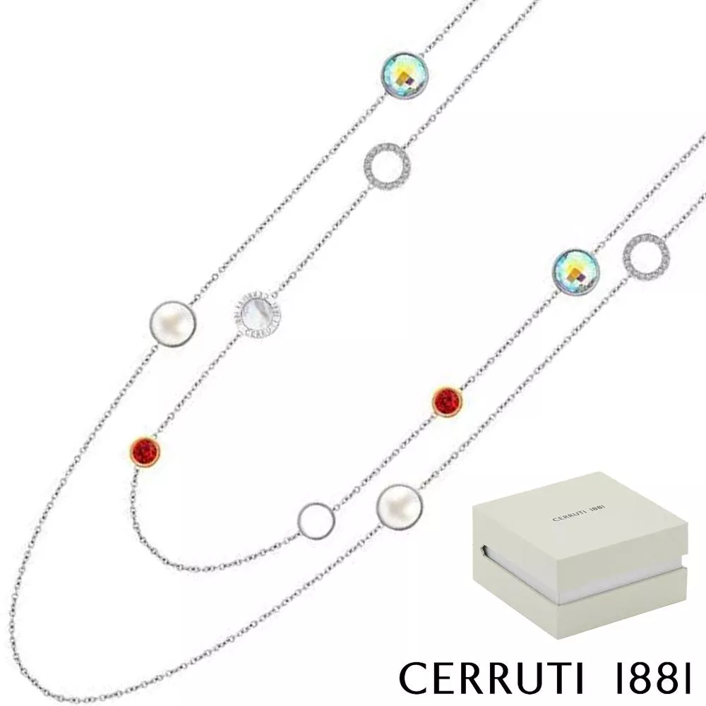 【Cerruti 1881】義大利經典水晶CRJ項鍊 (N099SN)