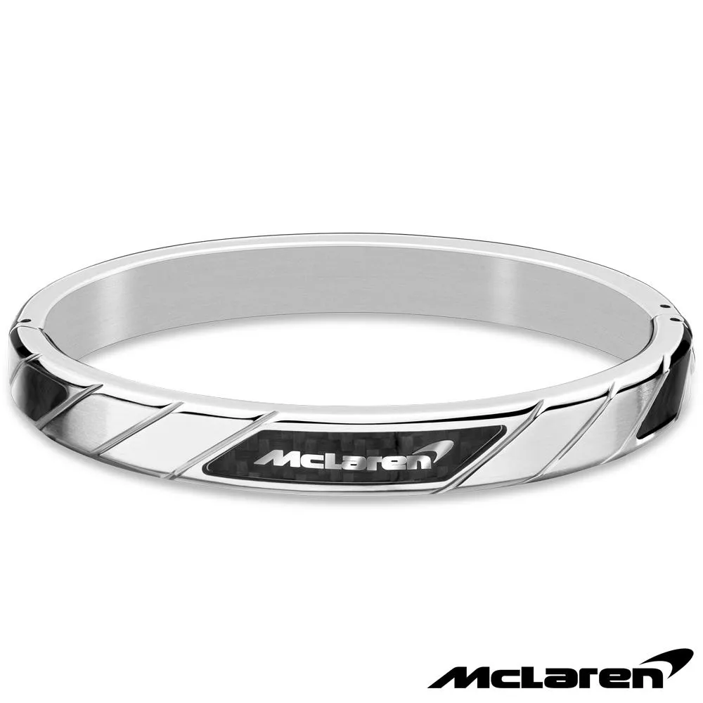 【McLaren 邁拉輪】頂級英國超跑不銹鋼碳纖維手環 (MG0101 60x48mm)