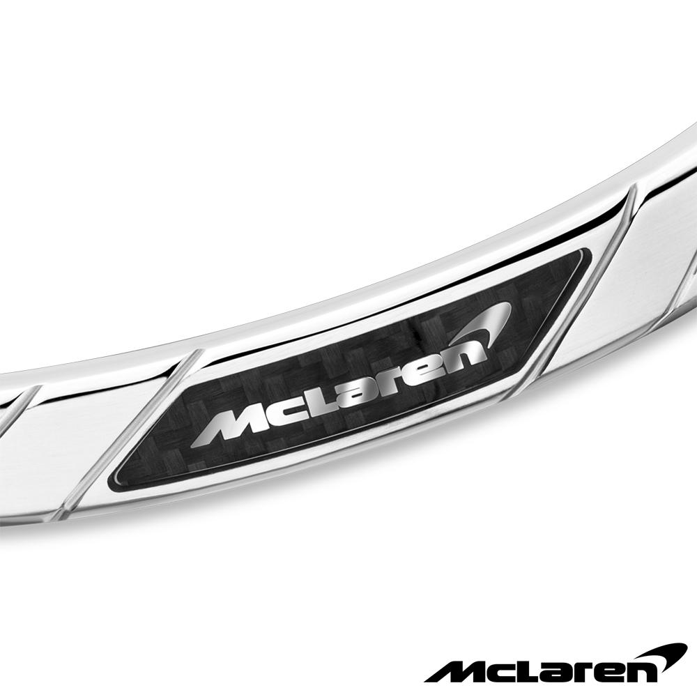 【McLaren 邁拉輪】限量2折 頂級英國超跑不銹鋼碳纖維手環 全新專櫃展示品(MG0111 65x52mm)