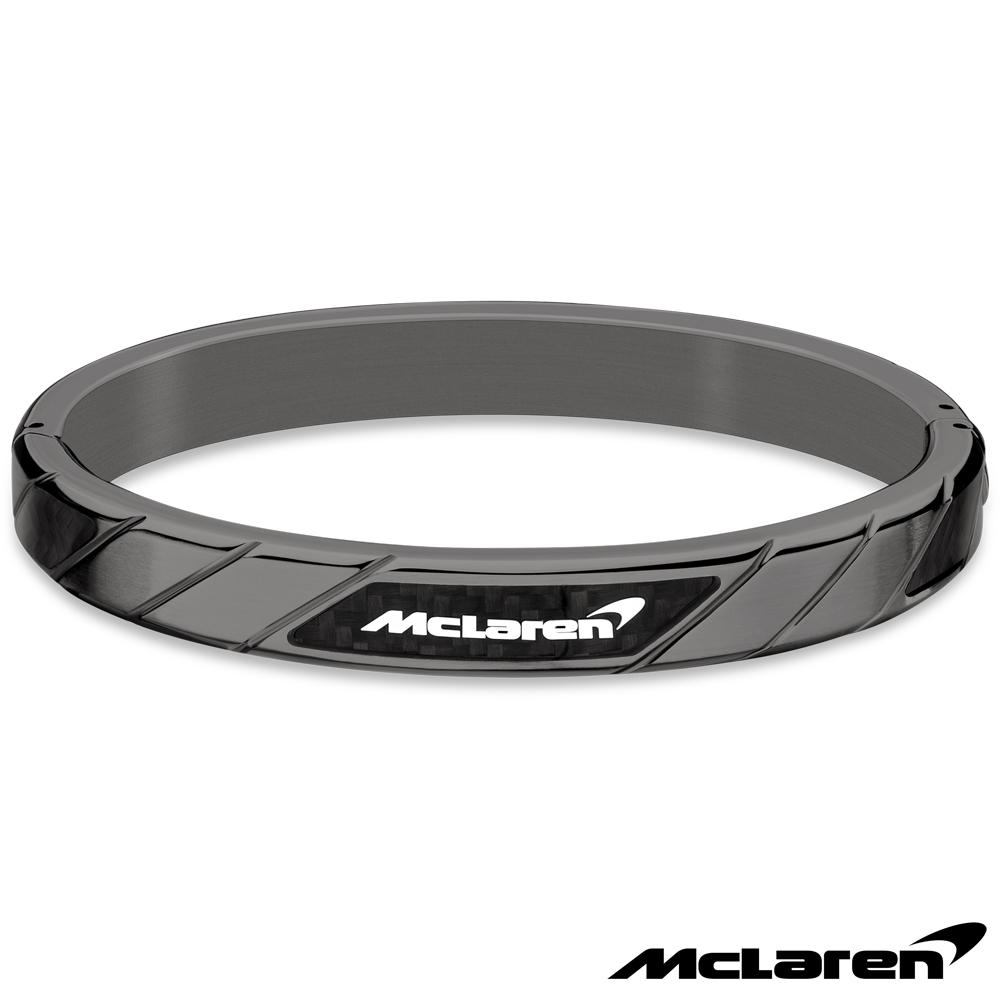 【McLaren 邁拉輪】限量2折 頂級英國超跑不銹鋼碳纖維手環 全新專櫃展示品(MG0103 60x48mm)