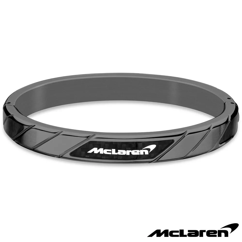 【McLaren 邁拉輪】限量2折 頂級英國超跑不銹鋼碳纖維手環 全新專櫃展示品(MG0113 65x52mm)