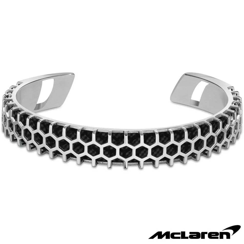 【McLaren 邁拉輪】限量2折 頂級英國超跑不銹鋼碳纖維手環 全新專櫃展示品(MG0301 60x50mm)