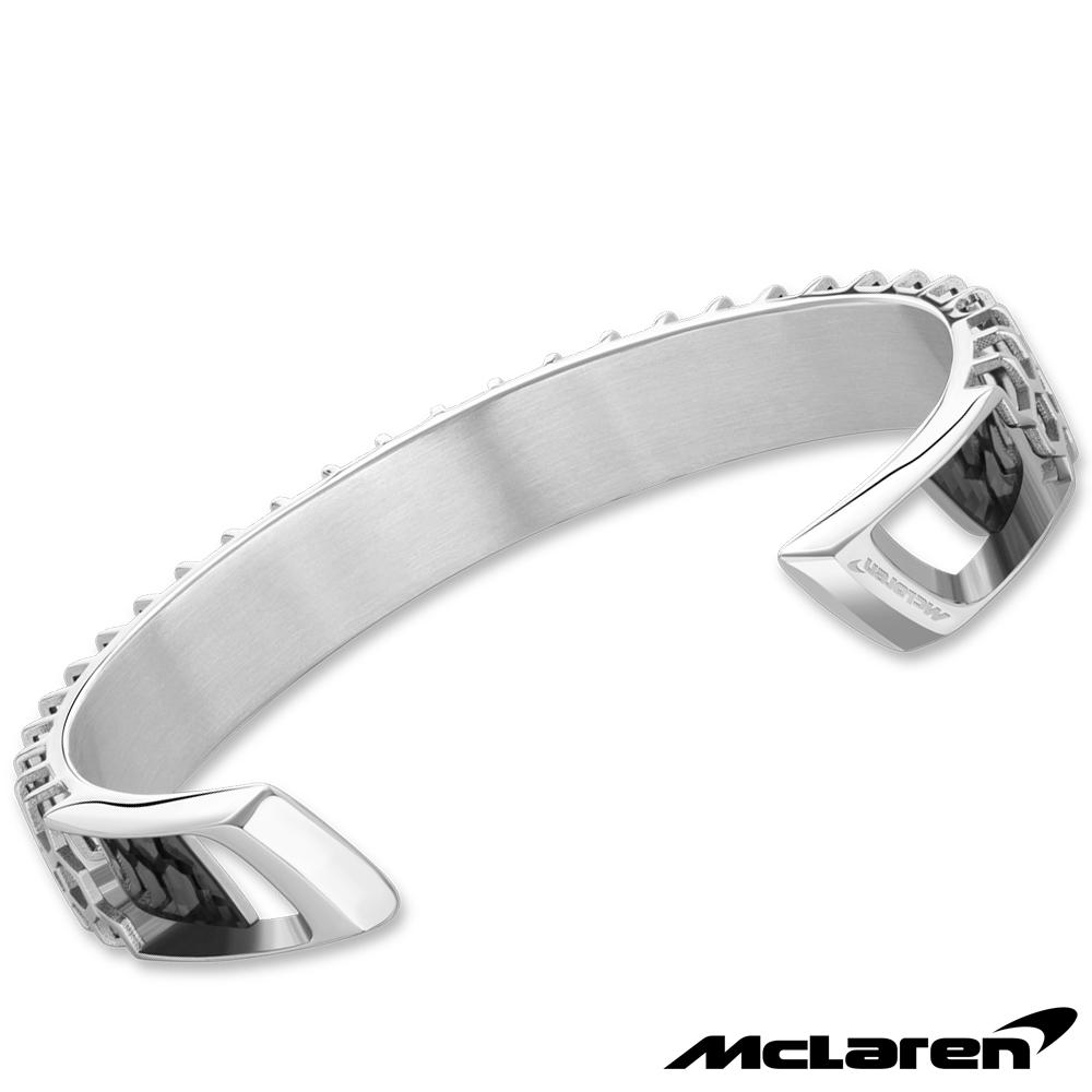 【McLaren 邁拉輪】限量2折 頂級英國超跑不銹鋼碳纖維手環 全新專櫃展示品(MG0311 70x55mm)