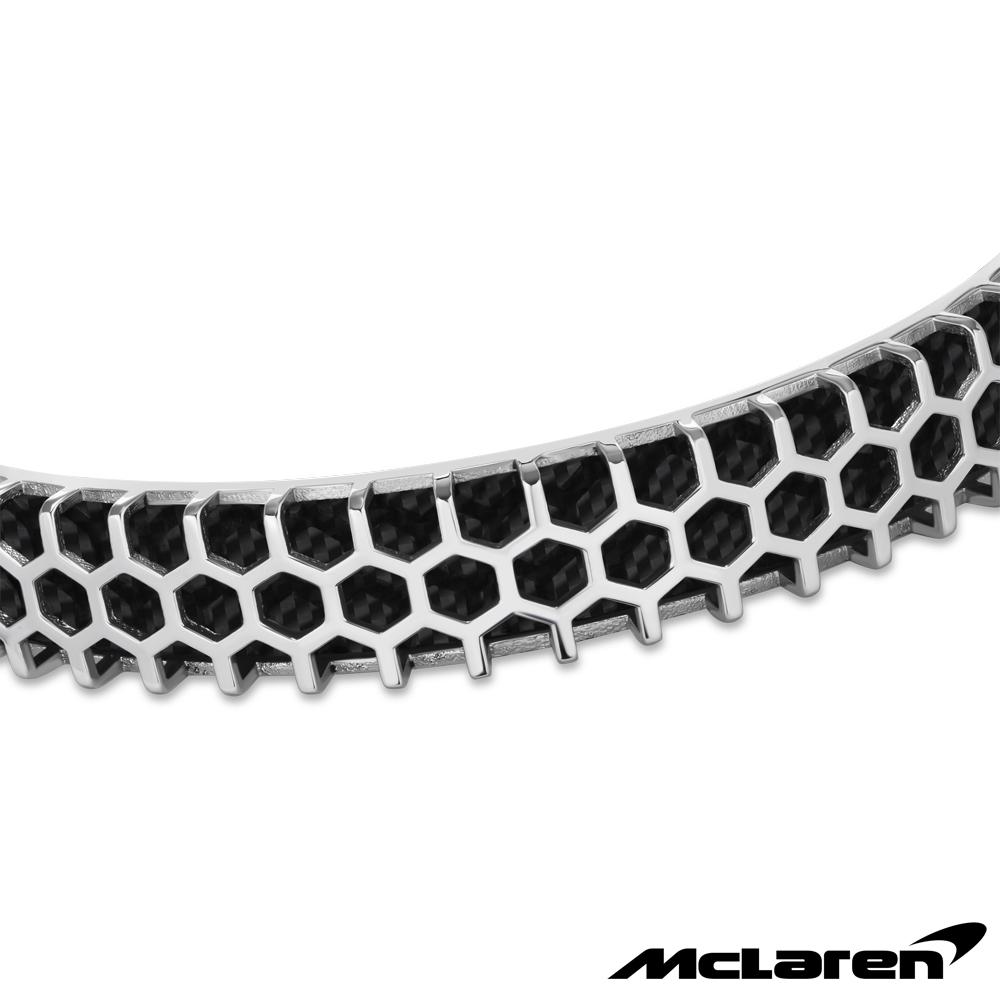 【McLaren 邁拉輪】限量2折 頂級英國超跑不銹鋼碳纖維手環 全新專櫃展示品(MG0311 70x55mm)
