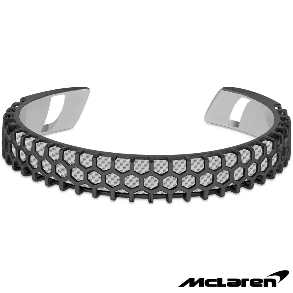 【McLaren 邁拉輪】限量2折 頂級英國超跑不銹鋼碳纖維手環 全新專櫃展示品(MG0302 60x50mm)