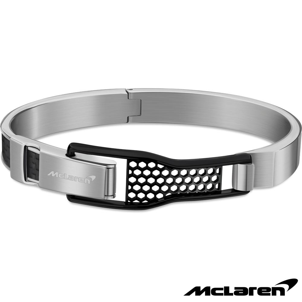 【McLaren 邁拉輪】限量2折 頂級英國超跑不銹鋼碳纖維手環 全新專櫃展示品(MG0401 60x47mm)