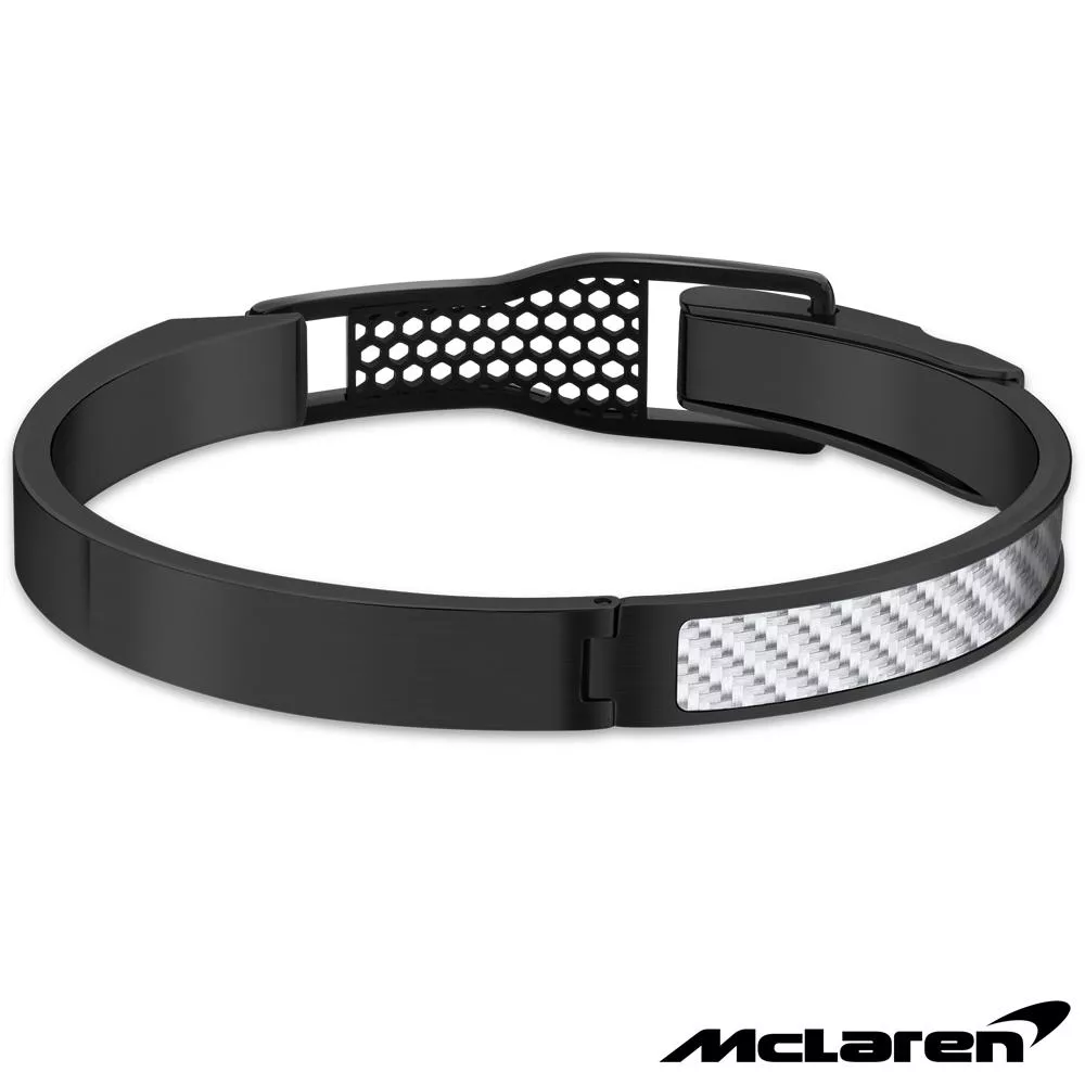 【McLaren 邁拉輪】頂級英國超跑不銹鋼碳纖維手環 (MG0402 60x47mm)