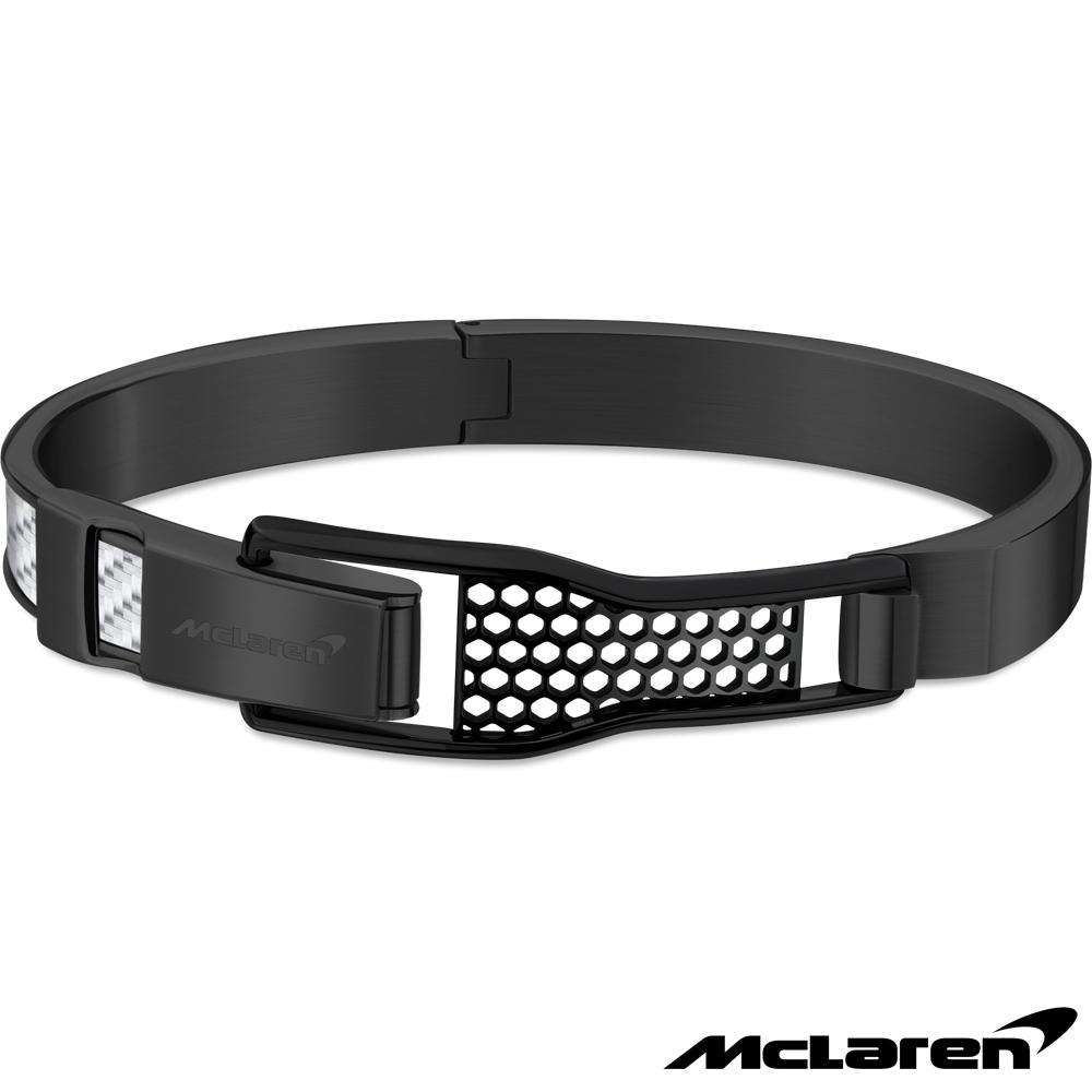【McLaren 邁拉輪】限量2折 頂級英國超跑不銹鋼碳纖維手環 全新專櫃展示品(MG0412 65x52mm)