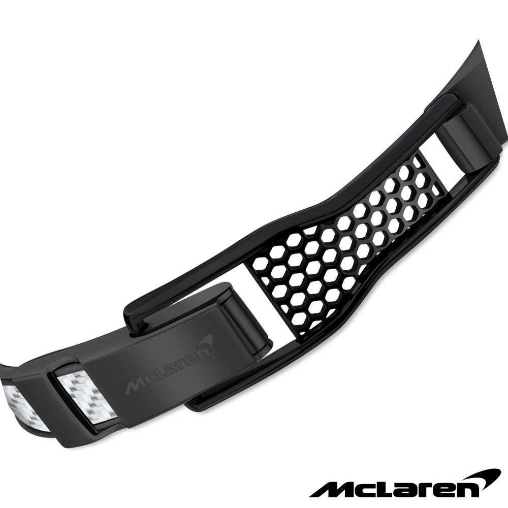 【McLaren 邁拉輪】限量2折 頂級英國超跑不銹鋼碳纖維手環 全新專櫃展示品(MG0412 65x52mm)