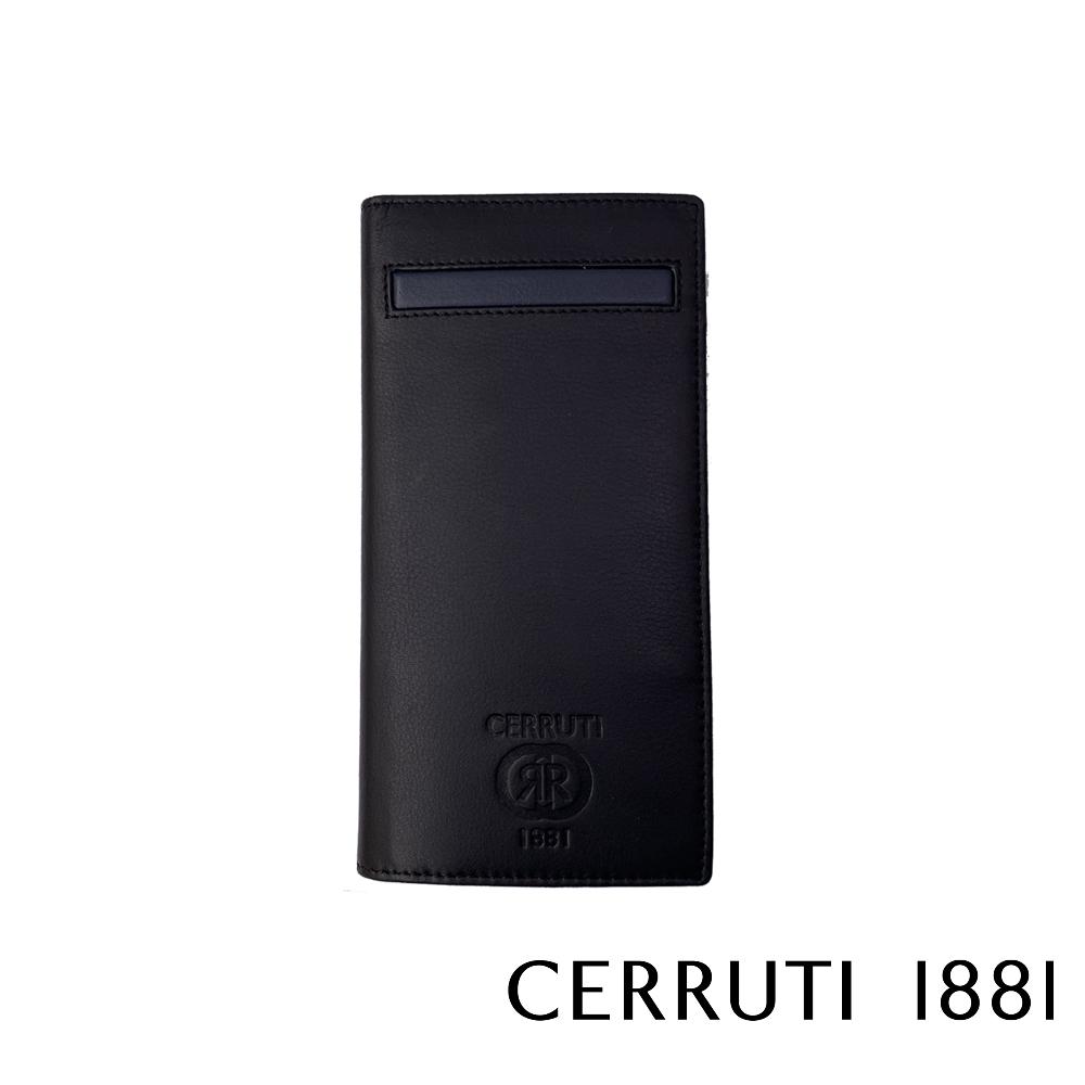 【Cerruti 1881】限量2折 義大利頂級小牛皮12卡對開長夾 全新專櫃展示品(CEPU05701M)