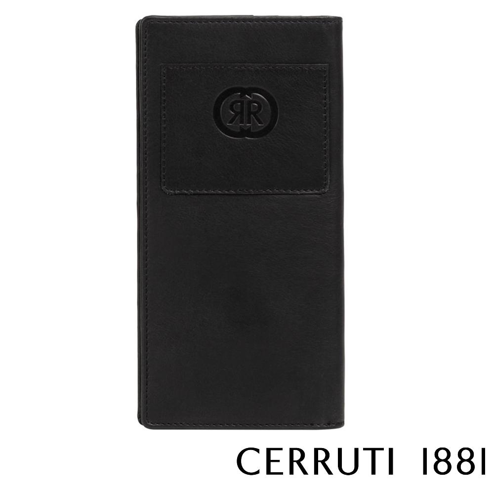 【Cerruti 1881】限量2折 義大利頂級小牛皮12卡對開長夾 全新專櫃展示品(CEPU05708M)