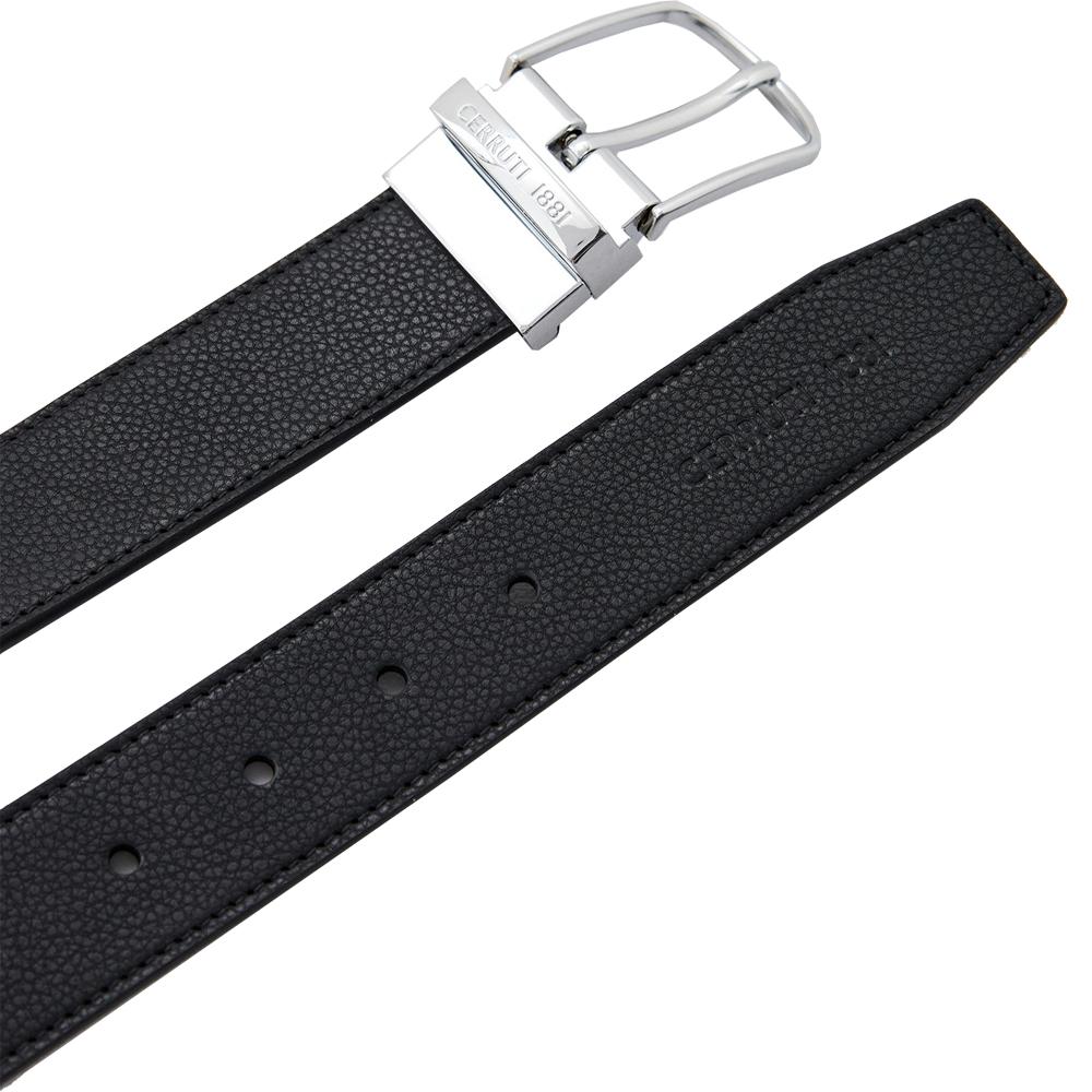 【Cerruti 1881】限量2折 義大利頂級小牛皮皮帶 全新專櫃展示品 (CECT06156M)