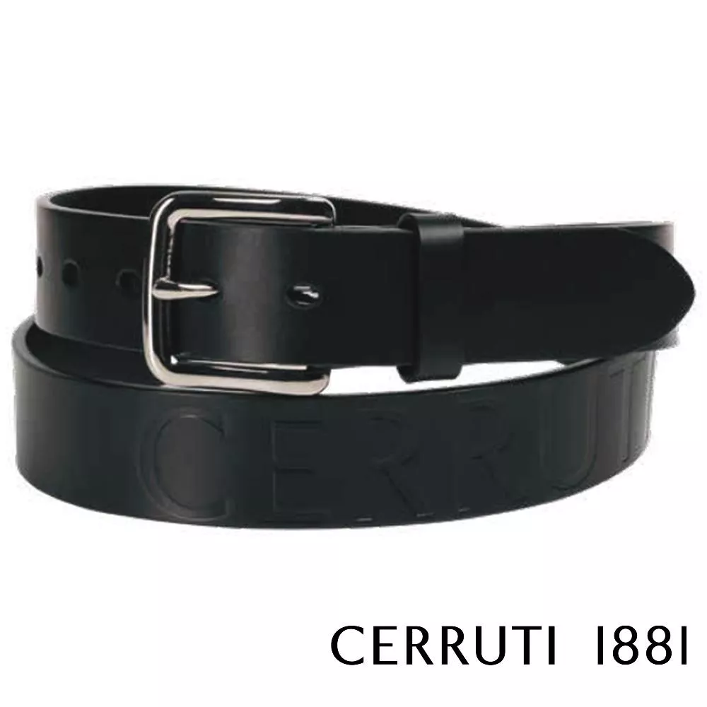 【Cerruti 1881】限量2折 義大利頂級小牛皮皮帶 全新專櫃展示品 (CECU06064M)